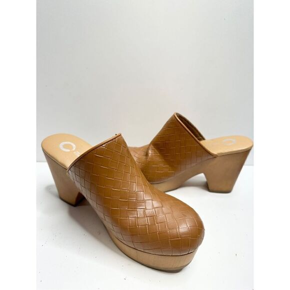 Journee Collection Mules Womens Size 6 Brown Block Heel Kelsy Shoes - Picture 4 of 8